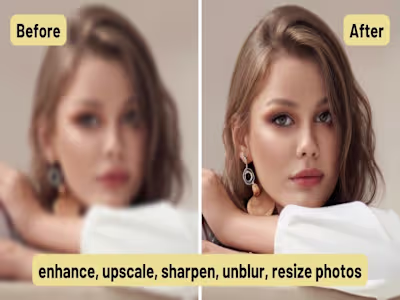 enhance, sharpen, upscale, unblur and image resize