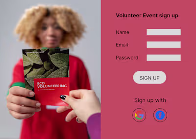 Volunteer event on Behance
