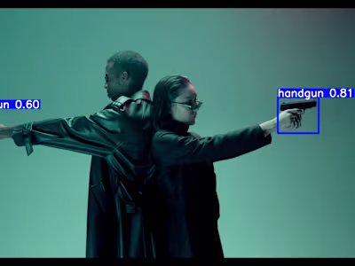 Real time object detection using Yolo(Handgun)