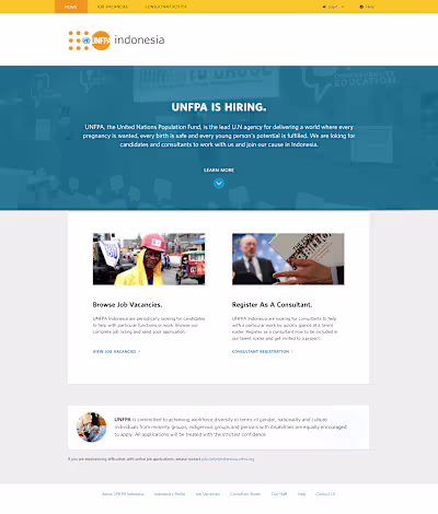 UNFPA Indonesia's Landing Page