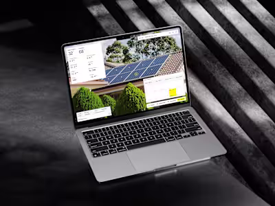 Smart Solar Energy Monitoring Interface Design