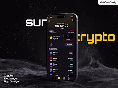 SunCrypto Redesign | Mobile Design | UI/UX Design