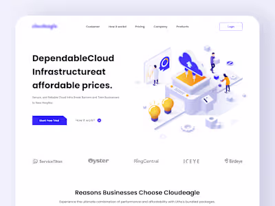 Cloud Website Landing Page Design