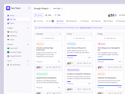 Easytask - Collaborative Task Management Dashboard | Dashboard