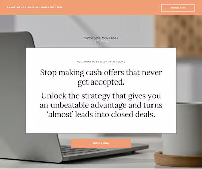 let me Know thoughts on this landing page