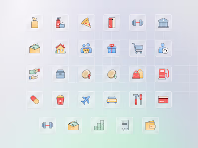 Payment Categories Icon set