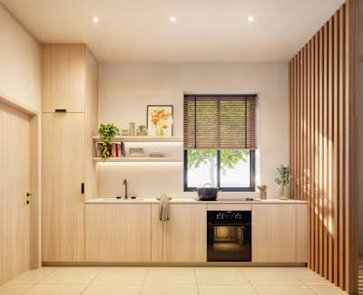 Warm Modernism: Erbusco Bilocale Interior