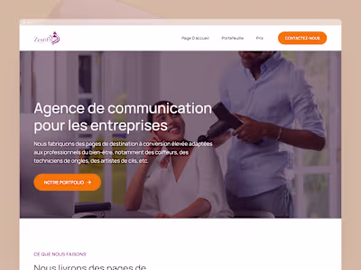 Zestify Agency Website Design