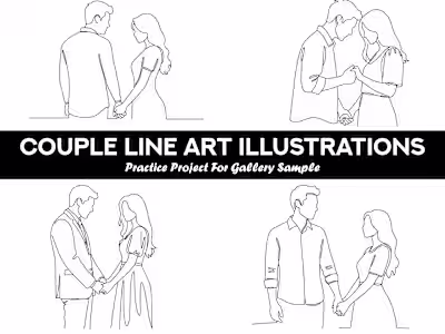Couple Line Art – Minimalist Romantic Artwork
