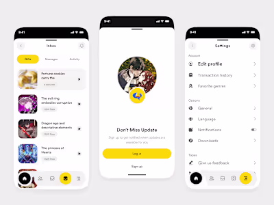 Here is my Anime & Manga App Design Redesign Feel free to gi...