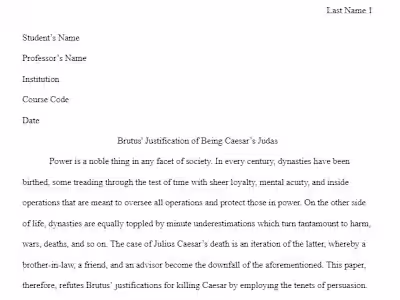 Brutus’ Justification of Being Caesar’s Judas.docx
