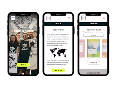 Fashion Revolution Website Re-design 