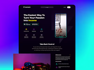 Event Livestream App Landing Page