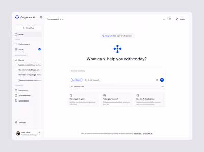 Corporate AI - AI Chat Dashboard
