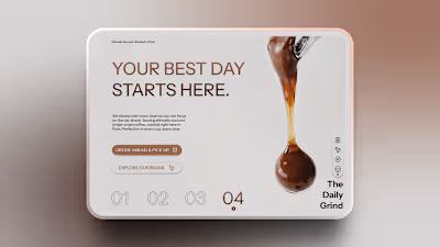 I really need a coffee, buti made this hero design for The D...