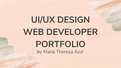 UI/UX Design and Front End Development