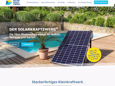 Solarkraftzwerg Landing Page