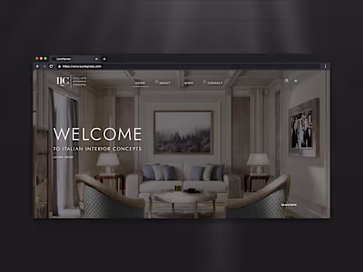 Italian Interior Concepts Website Redesign