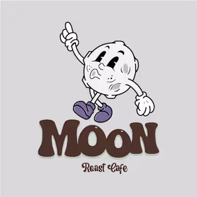 Moon Roast Cafe: Coffee Shop Branding