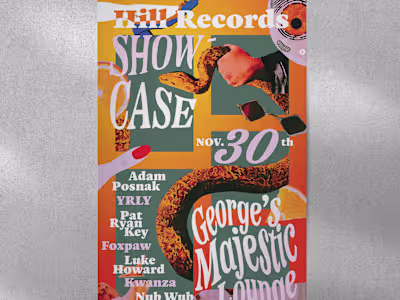 Hill Records Showcase Collaboration Poster