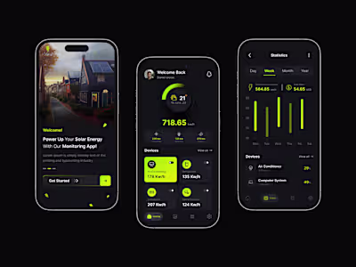 Solar Panel Monitoring apps on Behance