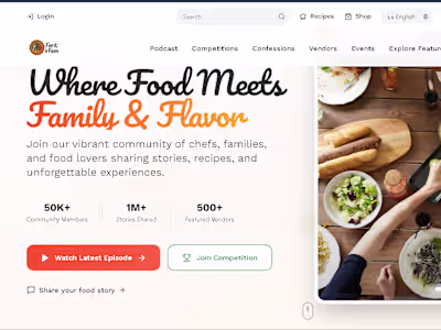 Fork & Fam – Cultural Food Community Platform