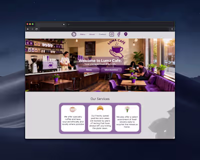 Luma Cafe Website Design