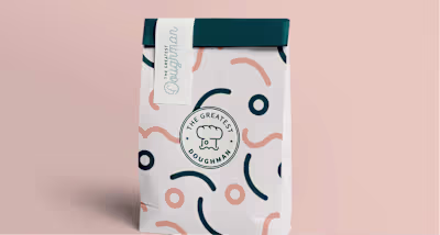 The greatest doughman - minimal & fun bakery branding 
