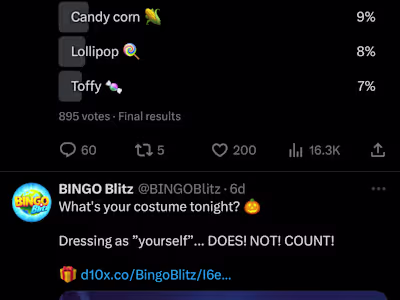 Twitter Copywriting for Bingo Blitz