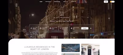 Website for hotel chain