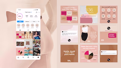 Social Media & Email Marketing Graphics for a Slip Shorts Brand