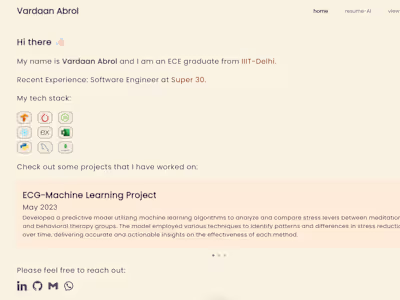 Portfolio Website with AI Integration