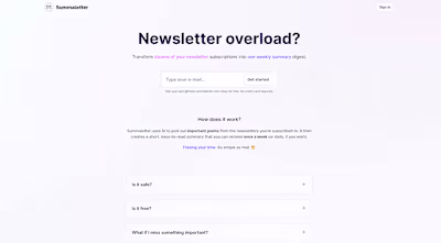 SummaLetter - AI newsletter summarizer