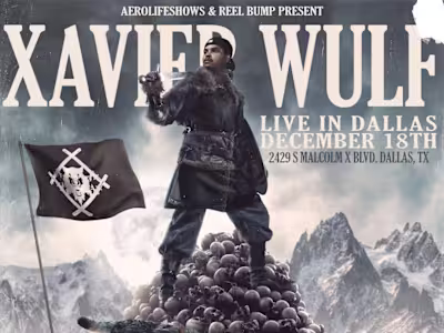 Xavier Wulf Dallas Concert Flyer