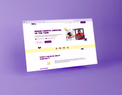 Purpival by 1088 Africa - Event Landing Page Case Study