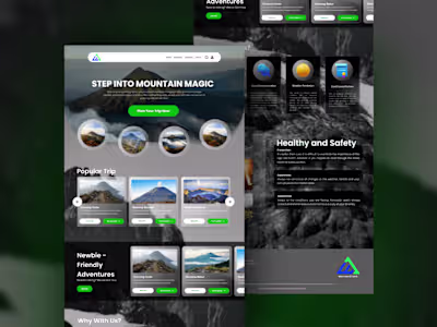 WanderClimb | Travel Website | UI Design