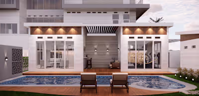 Villa-Style Pool, Lounge, and Gym Area