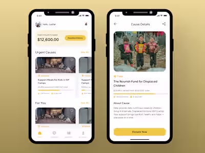 Givers Mobile App Design