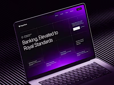 A modern banking website built