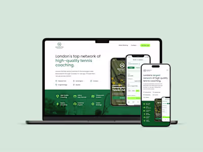 App Development for Kensington Tennis Club