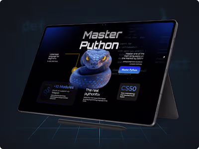 The First Python Landing page