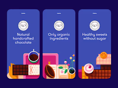 Granny's Chocolate website landing page