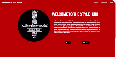 Champion Cutz and Esthetician Website