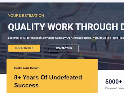 Estimation company website