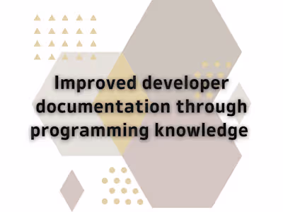 Improved developer documentation through programming knowledge