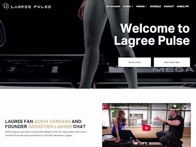 Lagree Pulse – Boutique Fitness Booking Platform