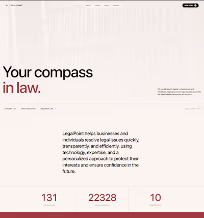 Legal landing page delivered for ($500)