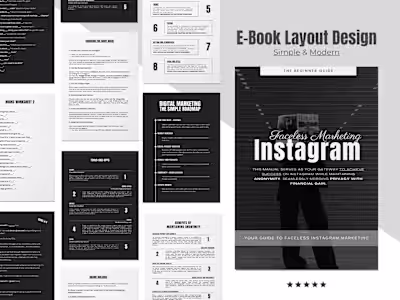 E-book Layout Design | Simple & Modern