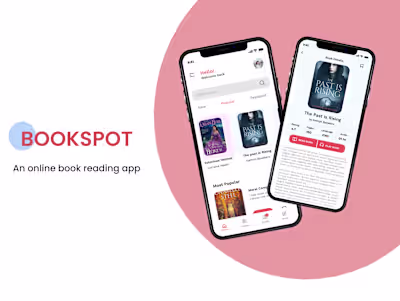 ONLINE BOOK READING APP on Behance