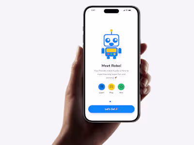 RoboLearn: UI/UX Design for Kids' Educational App